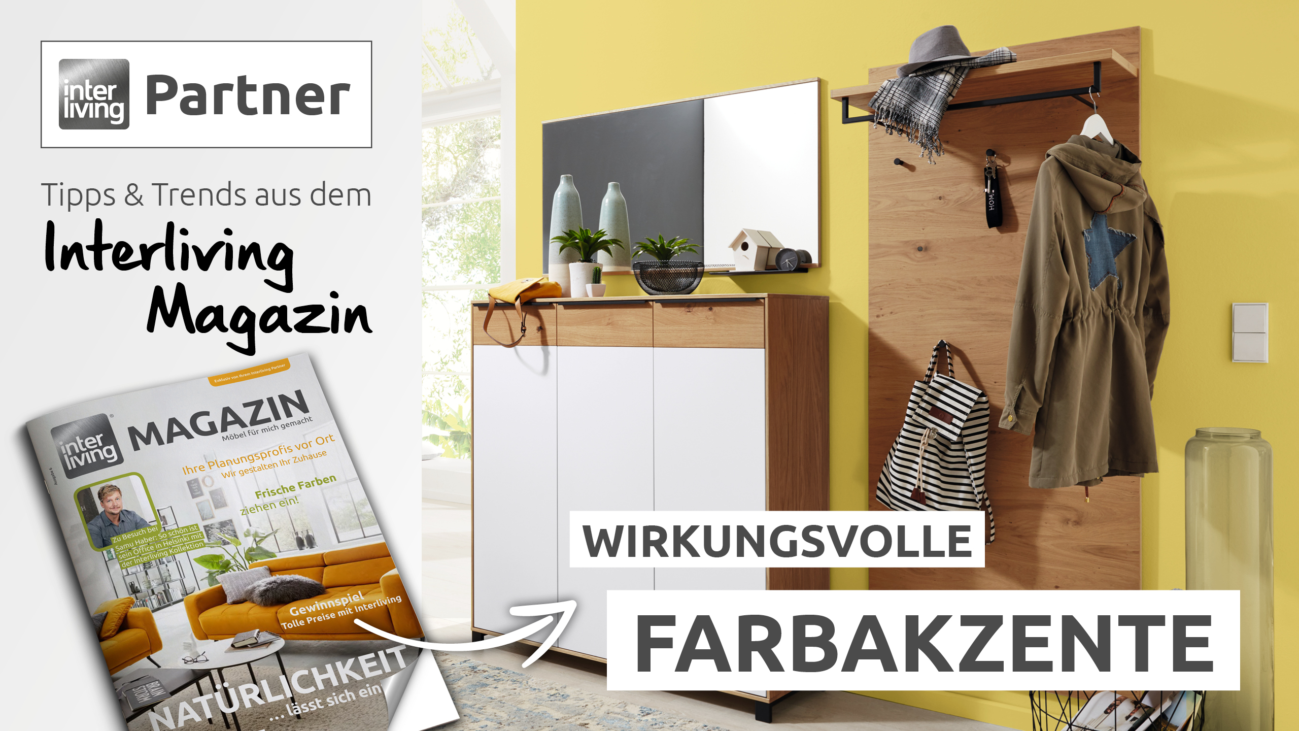 Wandgestaltung – Interliving Partner Tipps zur Wandfarbe