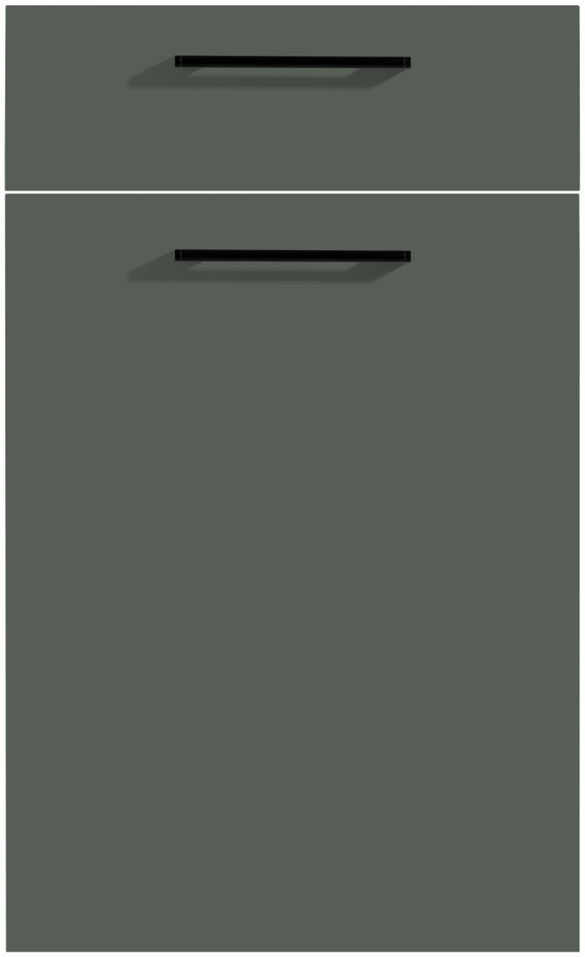Interliving Küchen - Front 3340 60B - Black Green softmatt